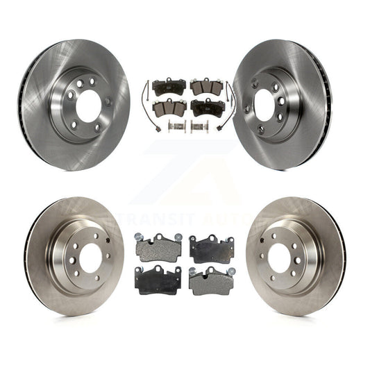 [Avant + Arrière] Kit de Disque et plaquette (semi-métallique) de frein pour 2011-2012 Audi Q7 avec 358mm Diameter Rotor K8F-102620