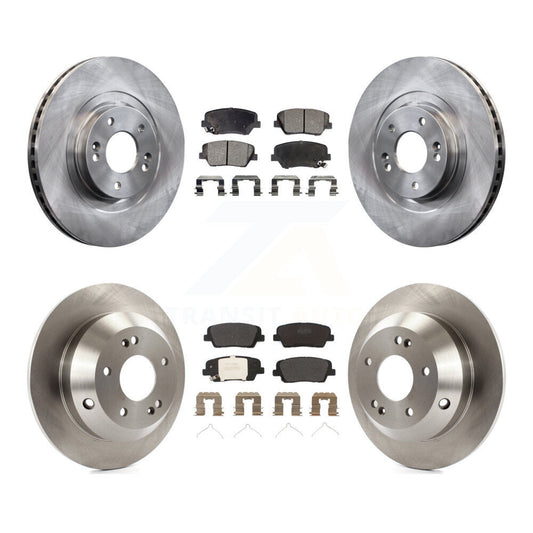 [Avant + Arrière] Kit de Disque et plaquette (semi-métallique) de frein pour 2014-2015 Kia Sorento avec Red Painted Calipers K8F-102630