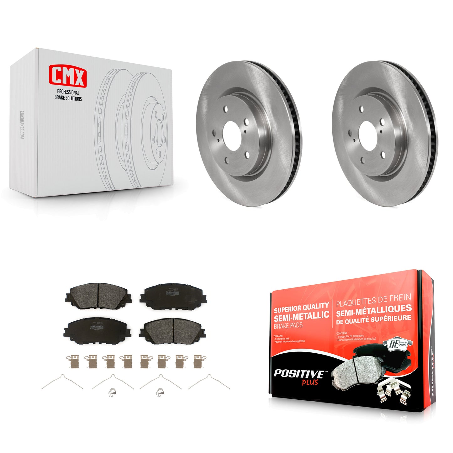 [Avant] Kit de Disque et plaquette (semi-métallique) de frein pour Toyota Camry RAV4 Lexus ES350 Avalon ES300h UX250h UX200 C-HR Venza ES250 Corolla Cross K8F-102683