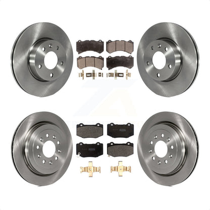 [Avant + Arrière] Kit de Disque et plaquette (semi-métallique) de frein pour 2017 Cadillac ATS V avec 300mm Diameter Rotor K8F-102693 par Transit Auto