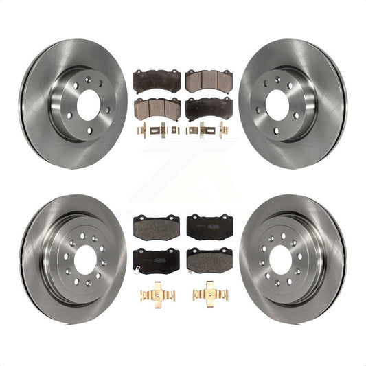 [Avant + Arrière] Kit de Disque et plaquette (semi-métallique) de frein pour 2017 Cadillac ATS V avec 300mm Diameter Rotor K8F-102693 par Transit Auto