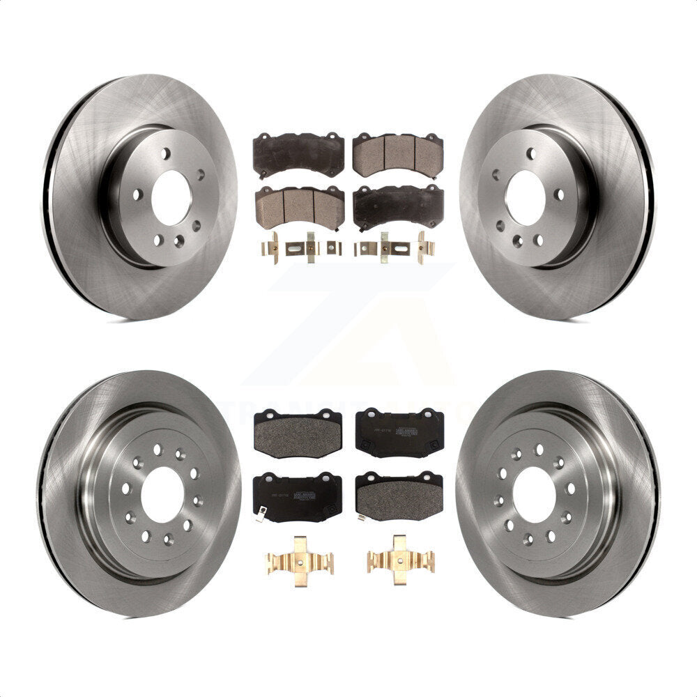 [Avant + Arrière] Kit de Disque et plaquette (semi-métallique) de frein pour 2017 Cadillac ATS V avec 321mm Diameter Rotor K8F-102694 par Transit Auto