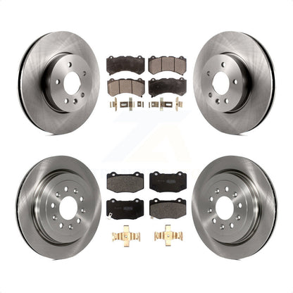 [Avant + Arrière] Kit de Disque et plaquette (semi-métallique) de frein pour 2017 Cadillac ATS V avec 321mm Diameter Rotor K8F-102694 par Transit Auto