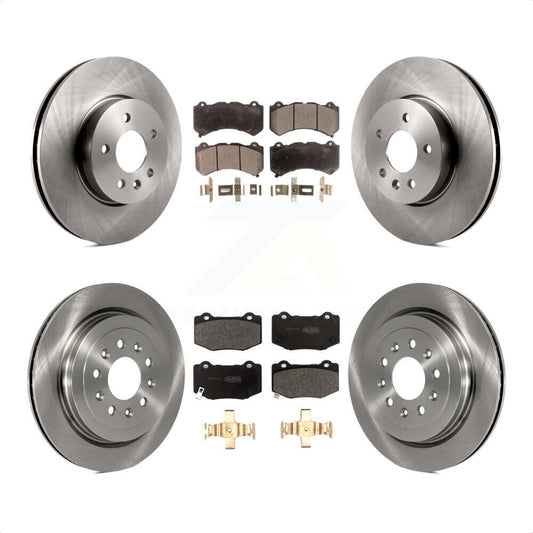 [Avant + Arrière] Kit de Disque et plaquette (semi-métallique) de frein pour 2017 Cadillac ATS V avec 321mm Diameter Rotor K8F-102694 par Transit Auto