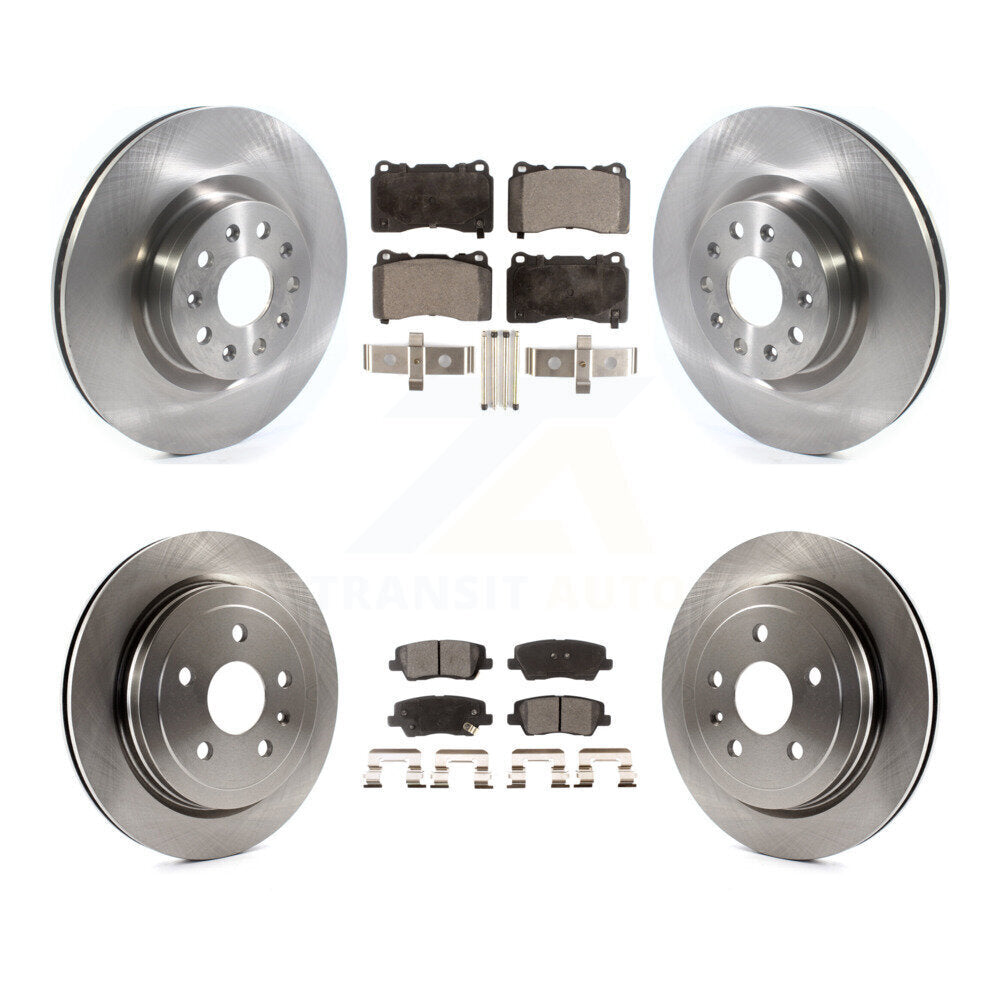 [Avant + Arrière] Kit de Disque et plaquette (semi-métallique) de frein pour Cadillac CTS avec 18" Factory Wheels K8F-102696