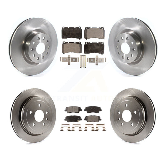 [Avant + Arrière] Kit de Disque et plaquette (semi-métallique) de frein pour Cadillac CTS avec 18" Factory Wheels K8F-102696