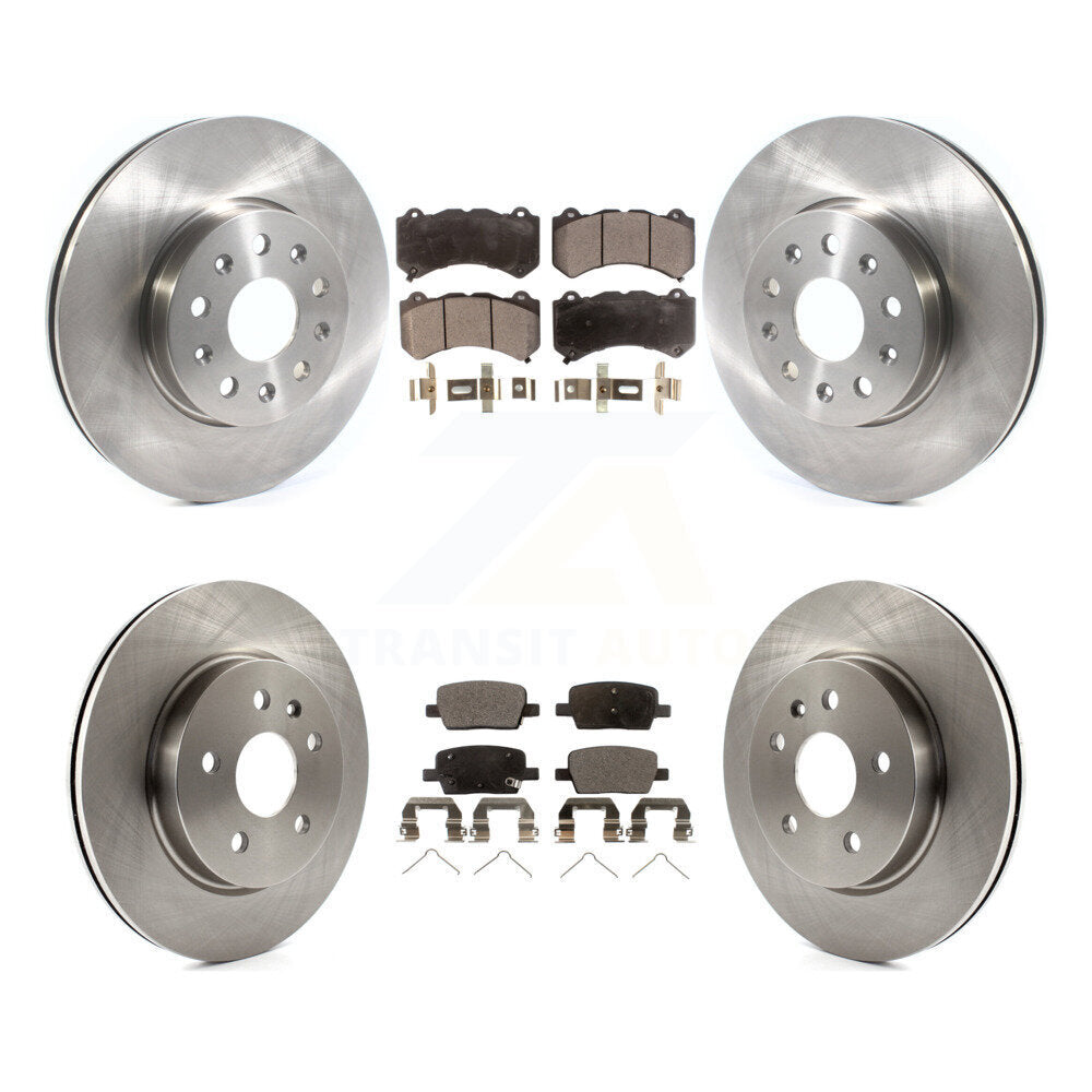 [Avant + Arrière] Kit de Disque et plaquette (semi-métallique) de frein pour 2019-2020 Chevrolet Camaro LT LS avec 6 Piston Brembo Calipers K8F-102702