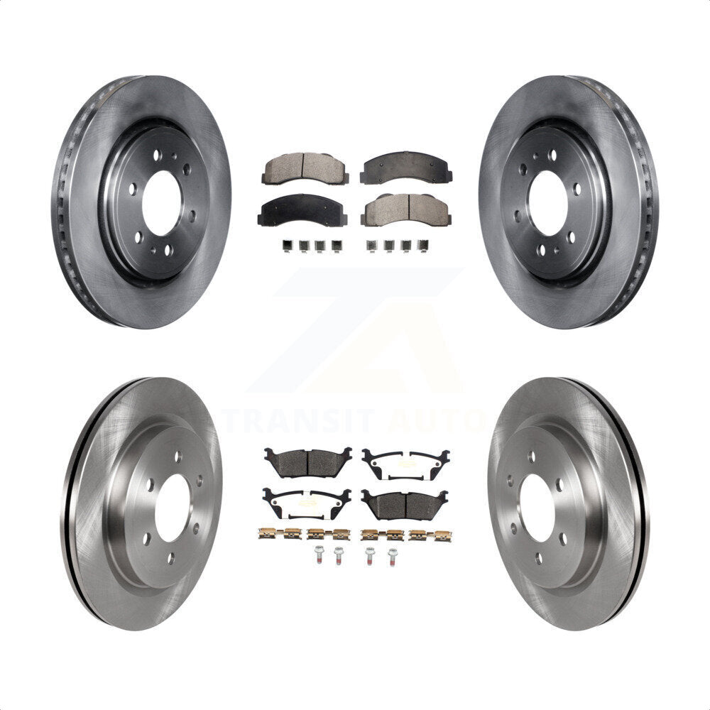 [Avant + Arrière] Kit de Disque et plaquette (semi-métallique) de frein pour Ford F-150 Expedition Lincoln Navigator K8F-102710 par Transit Auto
