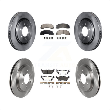 [Avant + Arrière] Kit de Disque et plaquette (semi-métallique) de frein pour Ford F-150 Expedition Lincoln Navigator K8F-102710 par Transit Auto