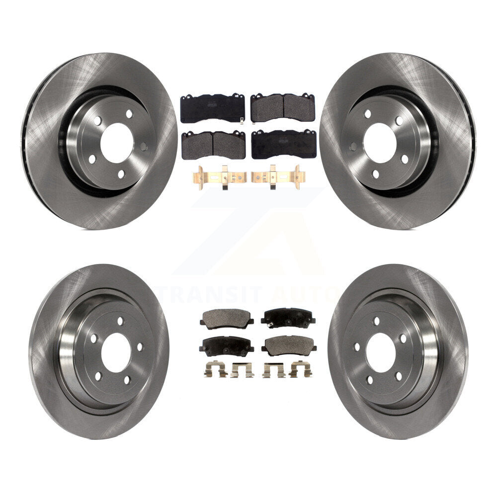 [Avant + Arrière] Kit de Disque et plaquette (semi-métallique) de frein pour 2015 Ford Mustang V6 avec Brembo Brakes K8F-102711