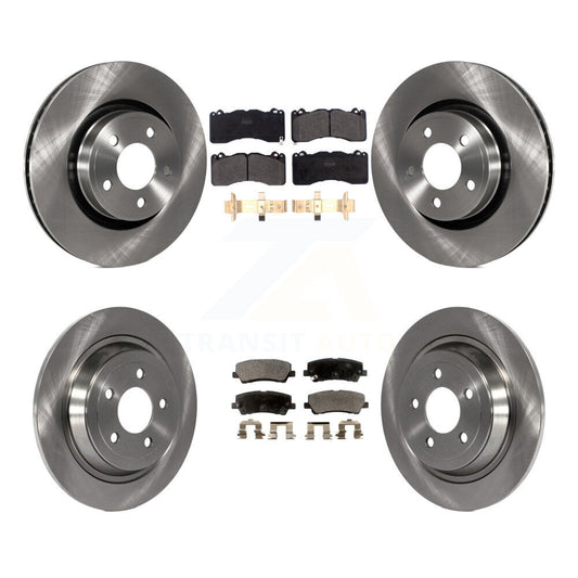 [Avant + Arrière] Kit de Disque et plaquette (semi-métallique) de frein pour 2015 Ford Mustang V6 avec Brembo Brakes K8F-102711