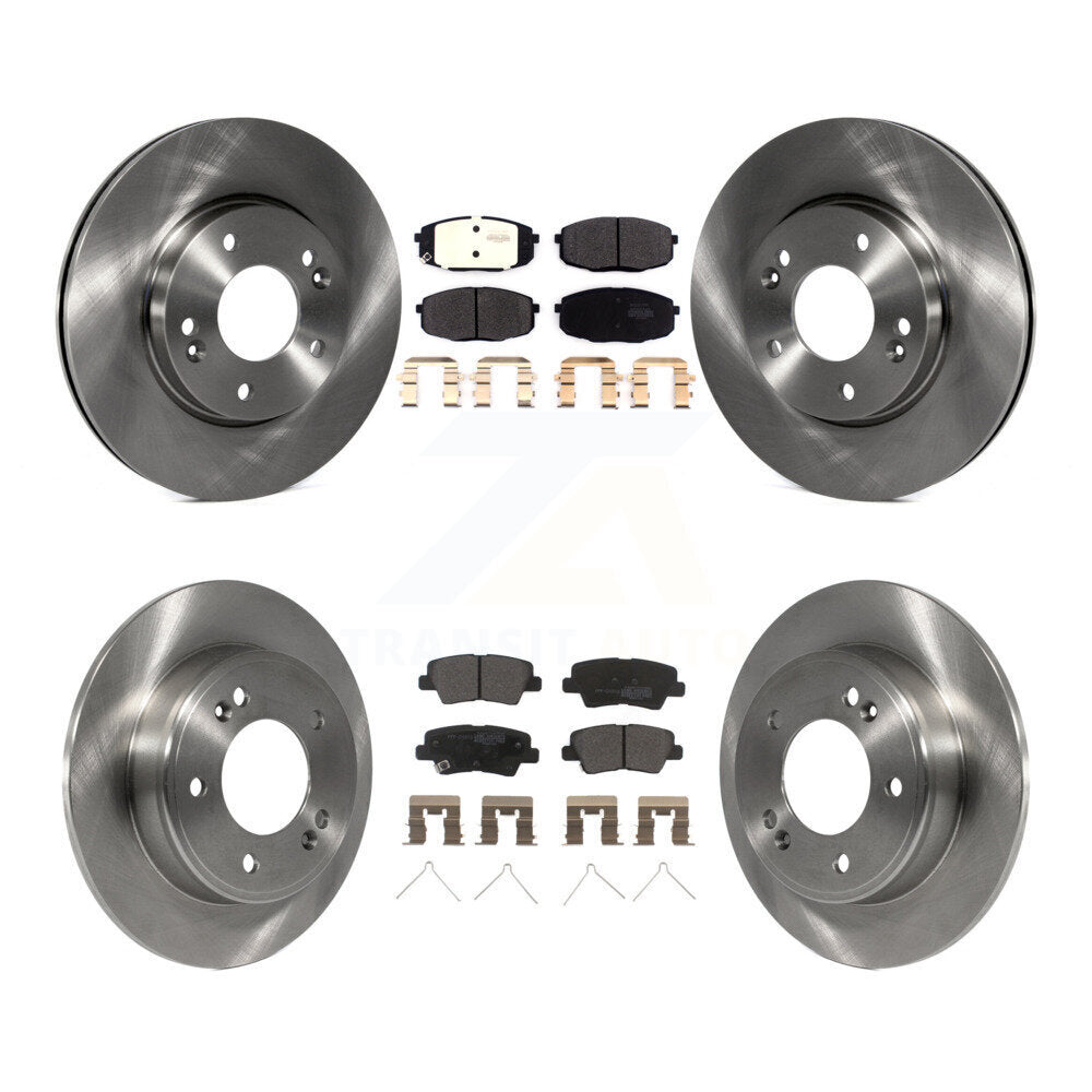[Avant + Arrière] Kit de Disque et plaquette (semi-métallique) de frein pour Kia Soul Forte Hyundai Elantra GT Kona Forte5 K8F-102732
