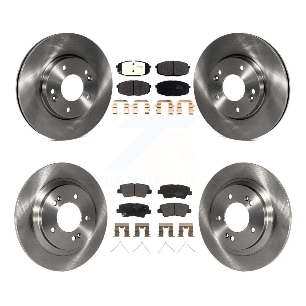 [Avant + Arrière] Kit de Disque et plaquette (semi-métallique) de frein pour Hyundai Elantra GT Kia Forte Forte5 avec Electric Parking K8F-102733