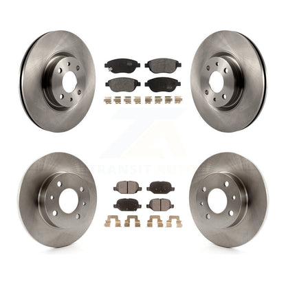 [Avant + Arrière] Kit de Disque et plaquette (semi-métallique) de frein pour 2012-2013 Fiat 500 Turbocharged avec GAS engine K8F-102743