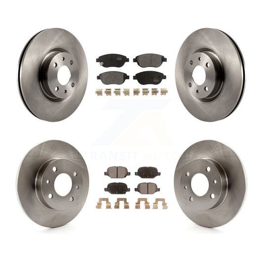 [Avant + Arrière] Kit de Disque et plaquette (semi-métallique) de frein pour 2012-2013 Fiat 500 Turbocharged avec GAS engine K8F-102743