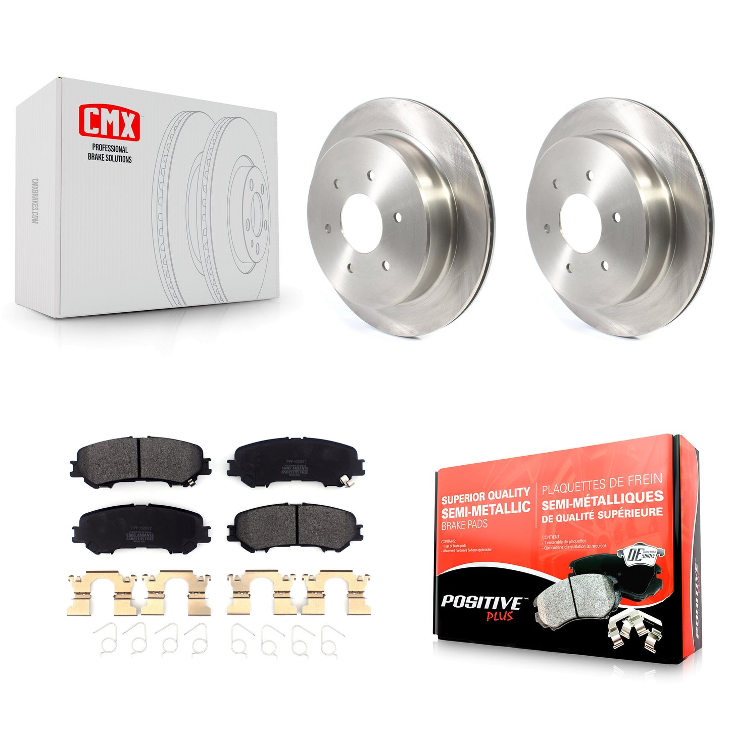 [Arrière] Kit de Disque et plaquette (semi-métallique) de frein pour 2017-2023 Nissan TITAN K8F-102802