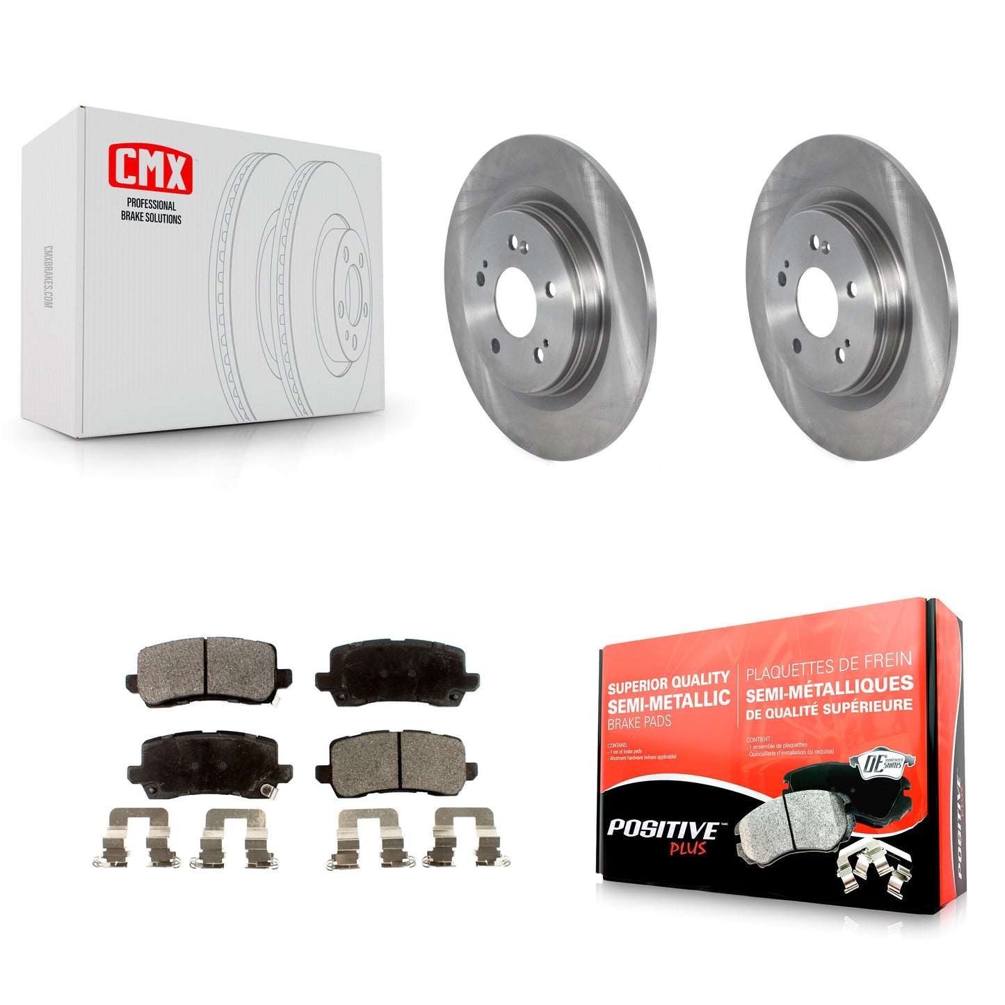 [Arrière] Kit de Disque et plaquette (semi-métallique) de frein pour 2018-2023 Honda Odyssey K8F-102806