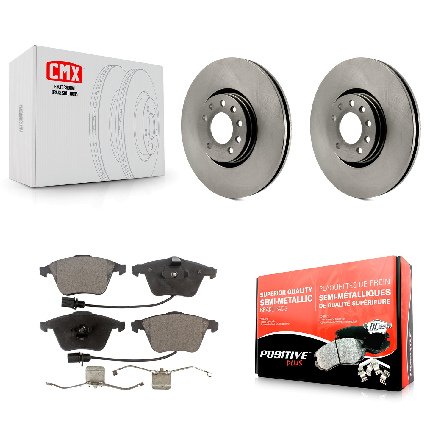 [Avant] Kit de Disque et plaquette (semi-métallique) de frein pour 2010-2011 Saab 9-3X avec 314mm Diameter Rotor K8F-102831