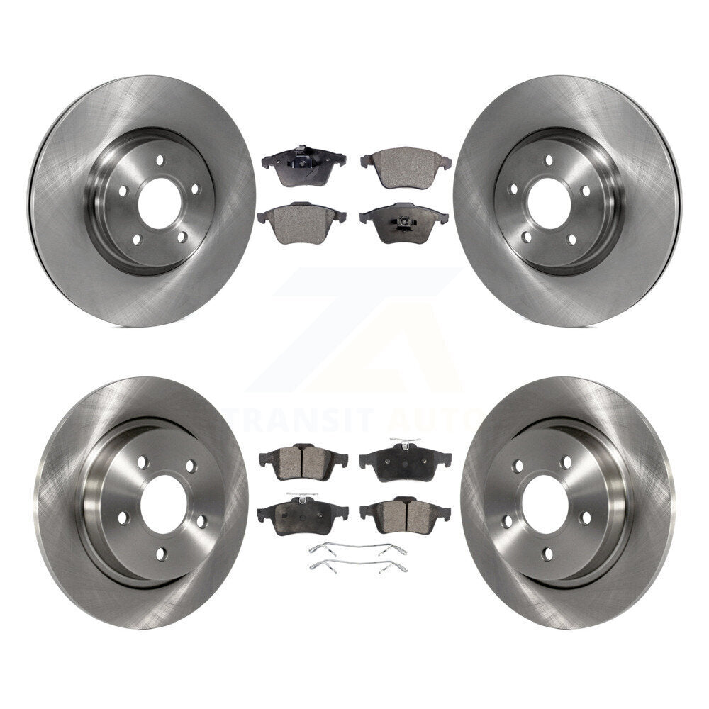 [Avant + Arrière] Kit de Disque et plaquette (semi-métallique) de frein pour Volvo S40 C70 V50 avec 320mm Diameter Rotor K8F-102846