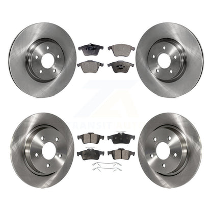 [Avant + Arrière] Kit de Disque et plaquette (semi-métallique) de frein pour Volvo S40 C70 V50 avec 320mm Diameter Rotor K8F-102846