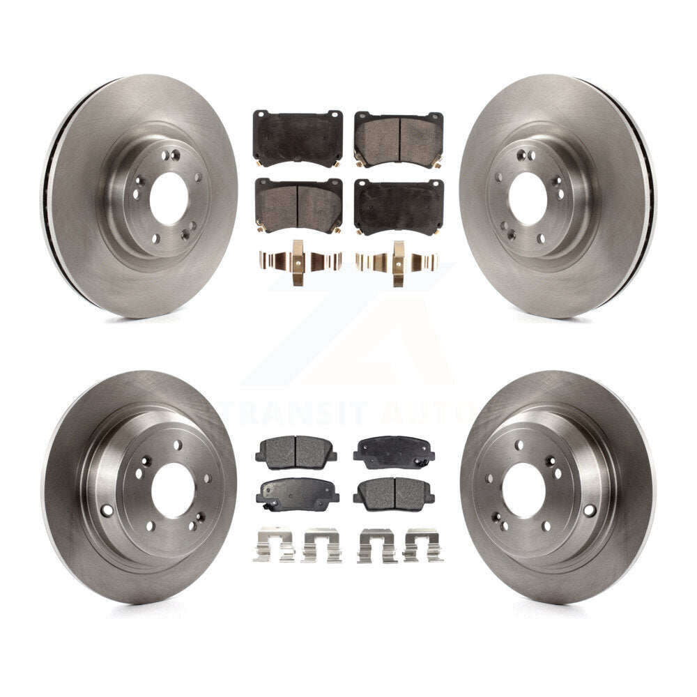 [Avant + Arrière] Kit de Disque et plaquette (semi-métallique) de frein pour Hyundai Genesis 4.6L K8F-102848
