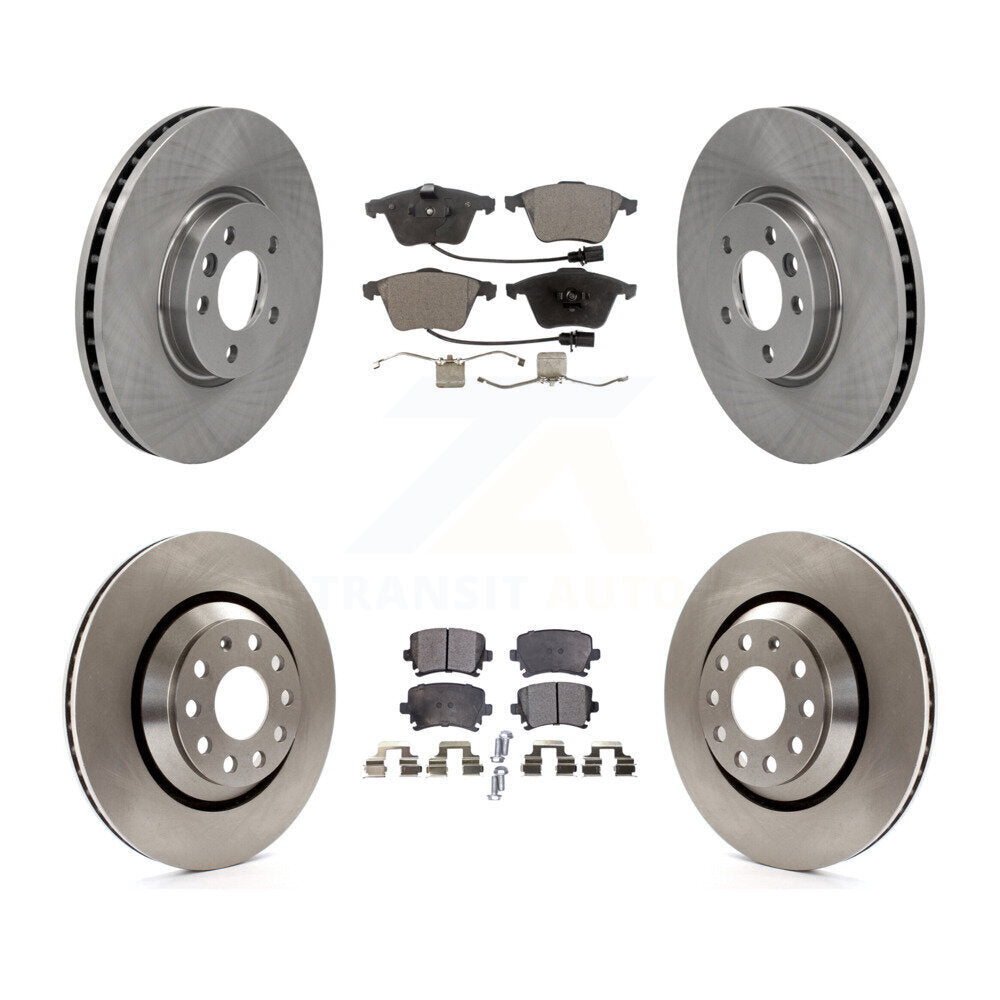 [Avant + Arrière] Kit de Disque et plaquette (semi-métallique) de frein pour Volkswagen CC avec 340mm Diameter Rotor K8F-102853