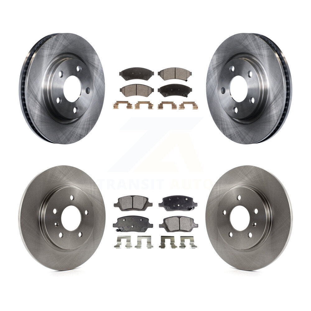 [Avant + Arrière] Kit de Disque et plaquette (semi-métallique) de frein pour 2005 Chevrolet Uplander Pontiac Montana Buick Terraza Saturn Relay K8F-102867