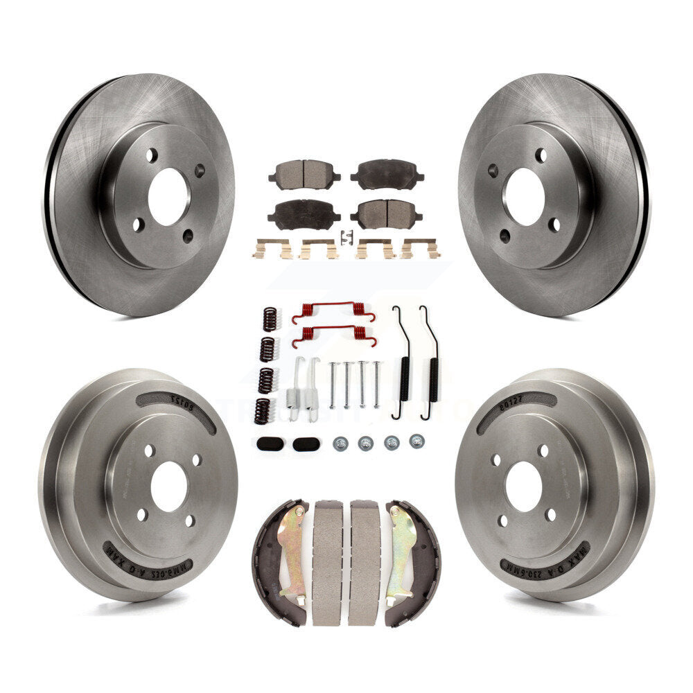 [Avant + Arrière] Kit de Disque et plaquette (semi-métallique) de frein pour Chevrolet Cobalt Pontiac G5 avec 4 Lug Wheels K8F-102877