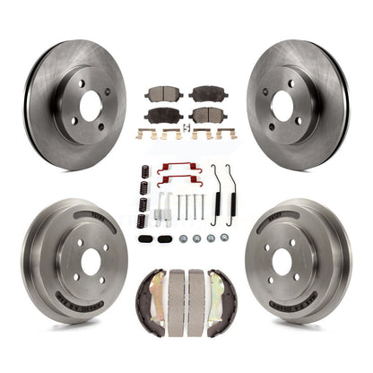 [Avant + Arrière] Kit de Disque et plaquette (semi-métallique) de frein pour Chevrolet Cobalt Pontiac G5 avec 4 Lug Wheels K8F-102877