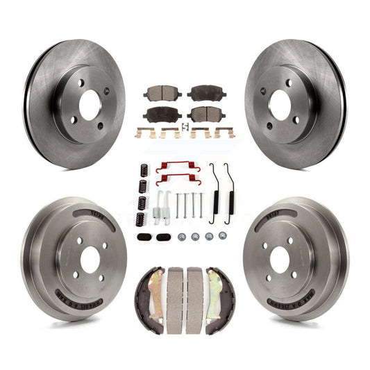 [Avant + Arrière] Kit de Disque et plaquette (semi-métallique) de frein pour Chevrolet Cobalt Pontiac G5 avec 4 Lug Wheels K8F-102877