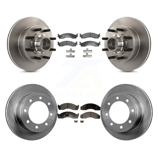 [Avant + Arrière] Kit de Disque et plaquette (semi-métallique) de frein pour 1996-1998 Ford Econoline Super Duty 2-Wheel ABS avec Single Wheels K8F-102941