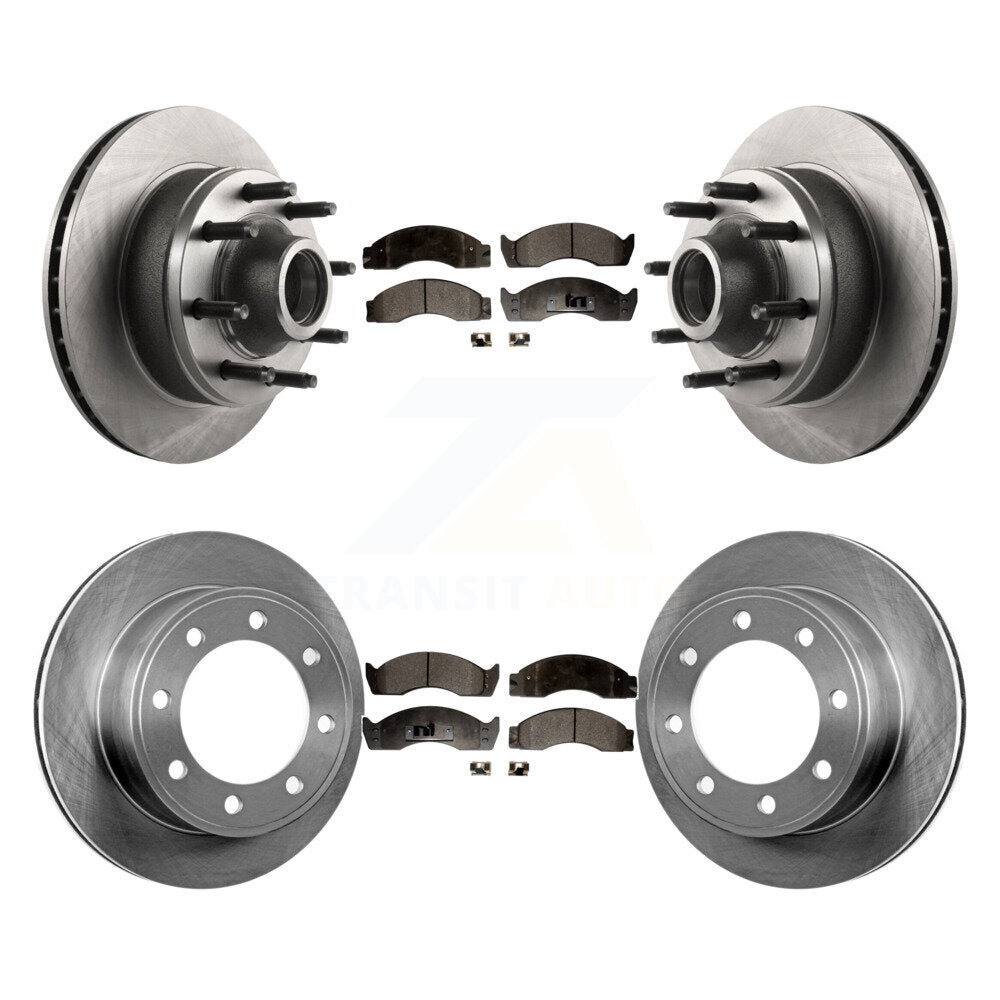 [Avant + Arrière] Kit de Disque et plaquette (semi-métallique) de frein pour 2000-2002 Ford E-450 Econoline Super Duty avec Single Wheels K8F-102943