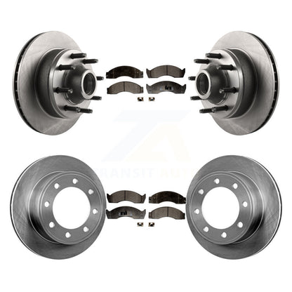 [Avant + Arrière] Kit de Disque et plaquette (semi-métallique) de frein pour 2000-2002 Ford E-450 Econoline Super Duty avec Single Wheels K8F-102943