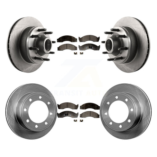 [Avant + Arrière] Kit de Disque et plaquette (semi-métallique) de frein pour 2000-2002 Ford E-450 Econoline Super Duty avec Single Wheels K8F-102943