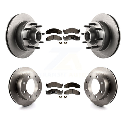 [Avant + Arrière] Kit de Disque et plaquette (semi-métallique) de frein pour 2000-2001 Ford E-450 Econoline Super Duty avec Single Wheels K8F-102944