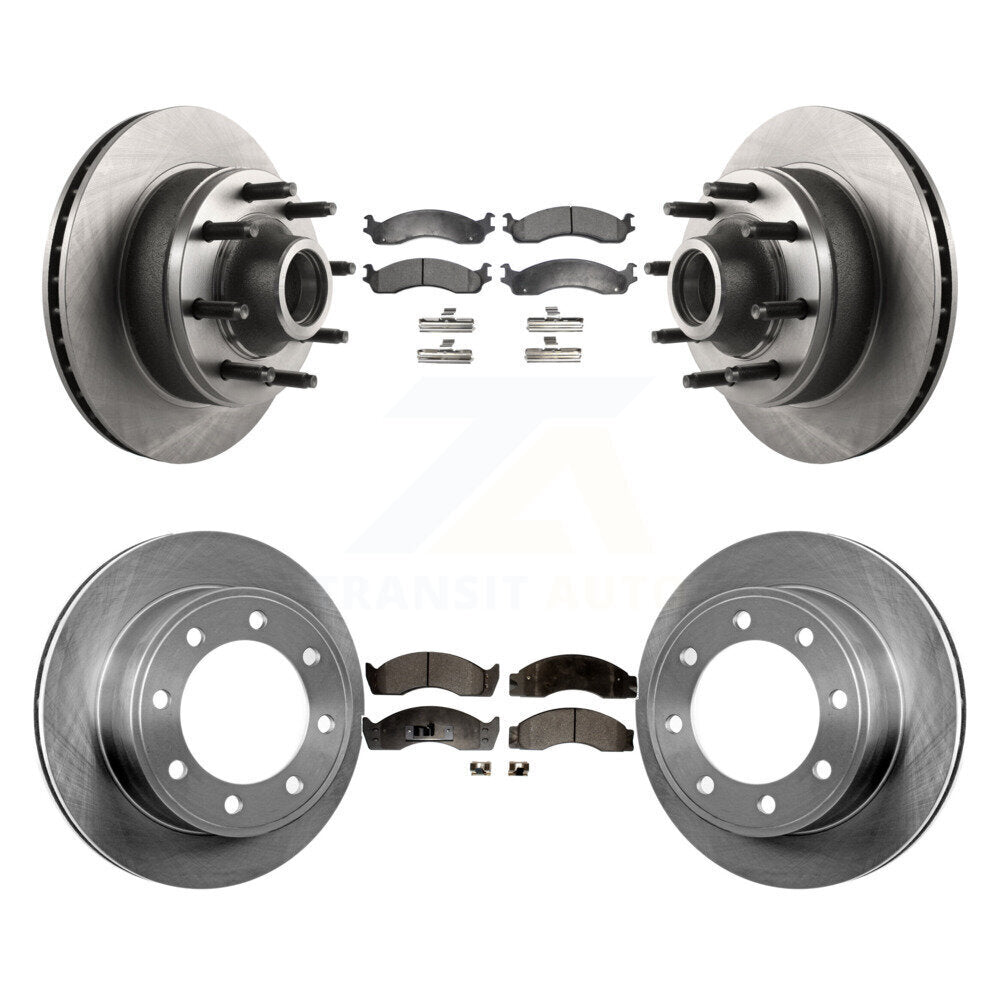 [Avant + Arrière] Kit de Disque et plaquette (semi-métallique) de frein pour Ford Econoline Super Duty avec Single Wheels K8F-102945