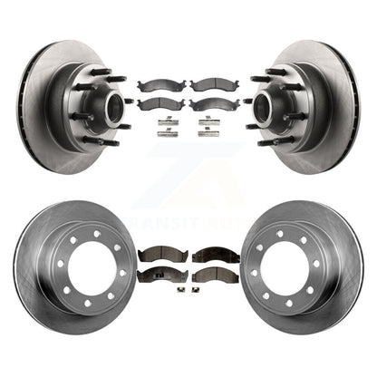 [Avant + Arrière] Kit de Disque et plaquette (semi-métallique) de frein pour Ford Econoline Super Duty avec Single Wheels K8F-102945