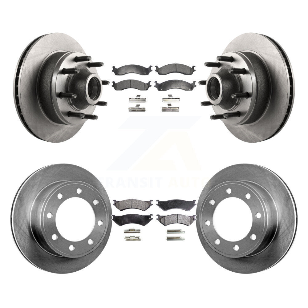 [Avant + Arrière] Kit de Disque et plaquette (semi-métallique) de frein pour Ford E-350 Super Duty E-250 Econoline Club Wagon K8F-102946