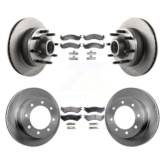 [Avant + Arrière] Kit de Disque et plaquette (semi-métallique) de frein pour Ford E-350 Super Duty E-250 Econoline Club Wagon K8F-102946