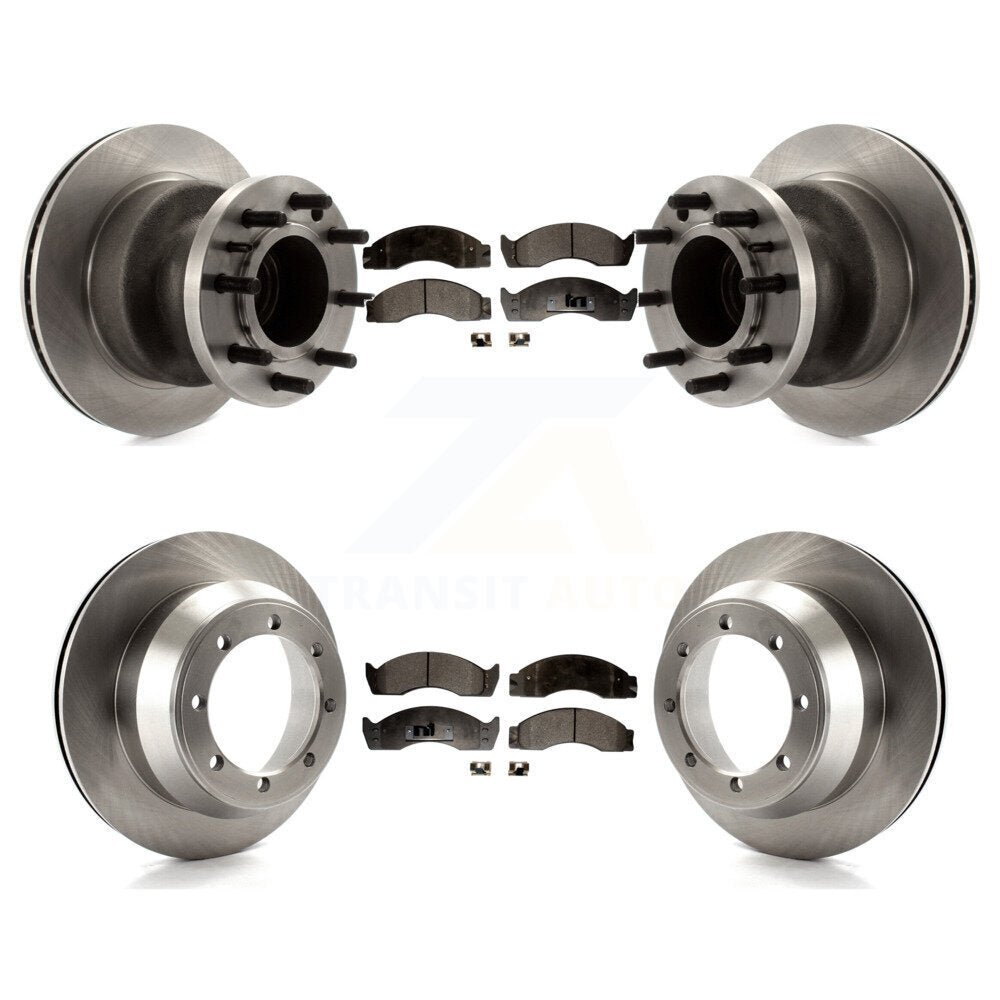 [Avant + Arrière] Kit de Disque et plaquette (semi-métallique) de frein pour 2000-2002 Ford E-450 Econoline Super Duty avec Dual Wheels K8F-102948