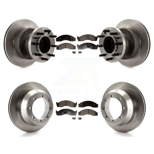 [Avant + Arrière] Kit de Disque et plaquette (semi-métallique) de frein pour 2000-2002 Ford E-450 Econoline Super Duty avec Dual Wheels K8F-102948