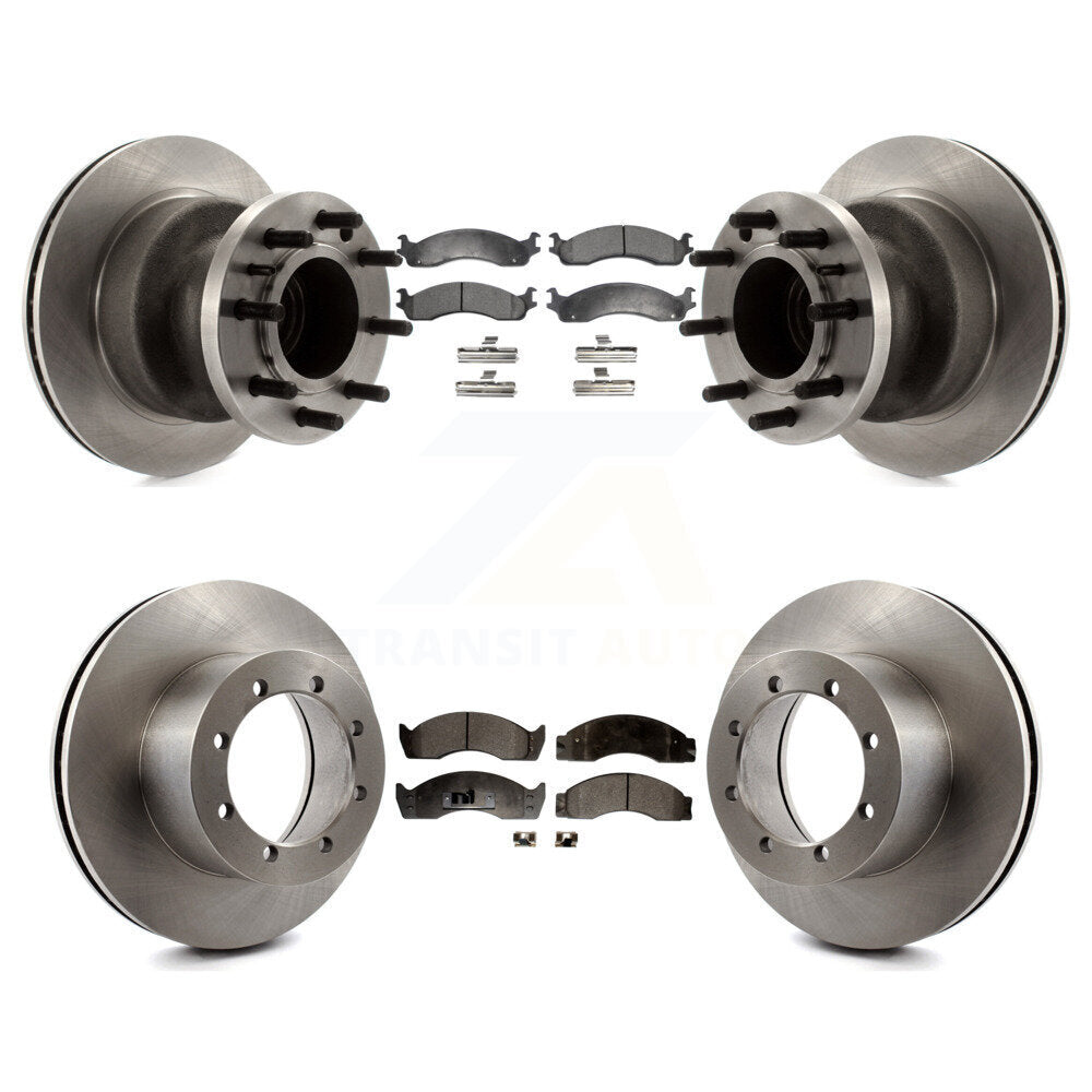 [Avant + Arrière] Kit de Disque et plaquette (semi-métallique) de frein pour Ford E-450 Super Duty Econoline K8F-102949