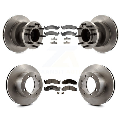 [Avant + Arrière] Kit de Disque et plaquette (semi-métallique) de frein pour Ford E-450 Super Duty Econoline K8F-102949