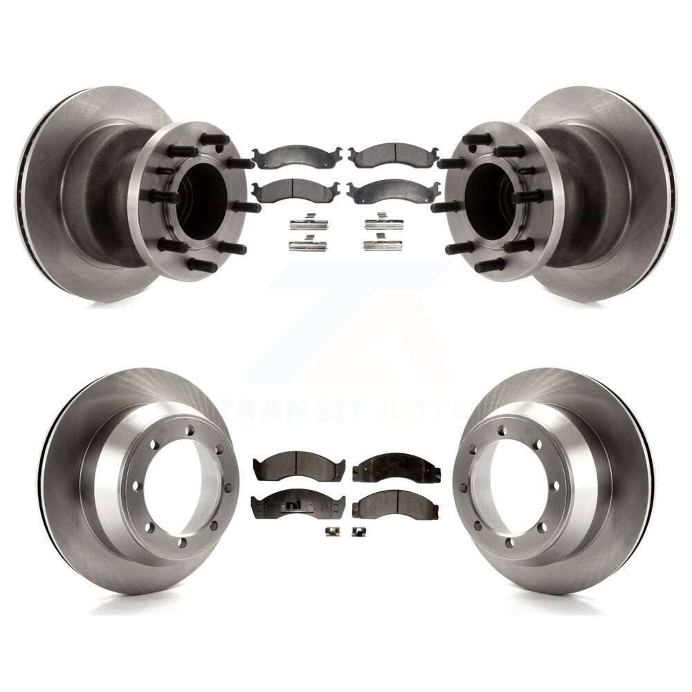 [Avant + Arrière] Kit de Disque et plaquette (semi-métallique) de frein pour Ford Econoline Super Duty avec Dual Wheels K8F-102951
