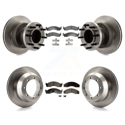 [Avant + Arrière] Kit de Disque et plaquette (semi-métallique) de frein pour Ford Econoline Super Duty avec Dual Wheels K8F-102951