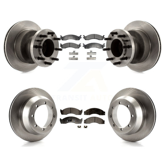 [Avant + Arrière] Kit de Disque et plaquette (semi-métallique) de frein pour Ford Econoline Super Duty avec Dual Wheels K8F-102951
