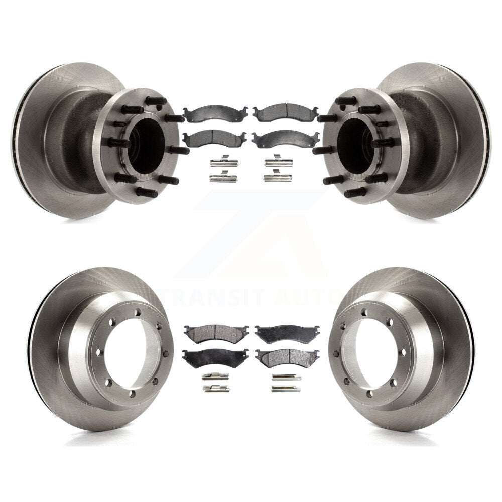 [Avant + Arrière] Kit de Disque et plaquette (semi-métallique) de frein pour Ford E-350 Super Duty Econoline Club Wagon avec Dual Wheels K8F-102952