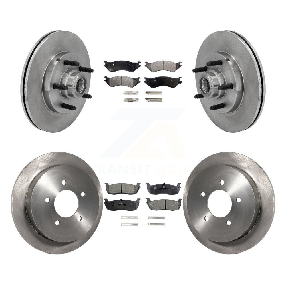 [Avant + Arrière] Kit de Disque et plaquette (semi-métallique) de frein pour Ford F-150 Heritage avec 5 Lug Wheels RWD K8F-102970