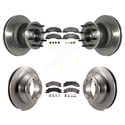 [Avant + Arrière] Kit de Disque et plaquette (semi-métallique) de frein pour Ford E-350 Super Duty Econoline avec Dual Wheels K8F-102976
