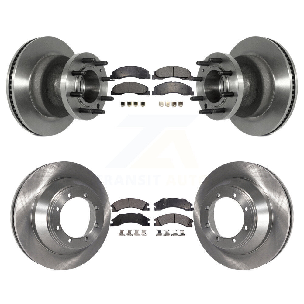 [Avant + Arrière] Kit de Disque et plaquette (semi-métallique) de frein pour 2009-2010 Ford E-450 Super Duty DIESEL engine avec Dual Wheels K8F-102977